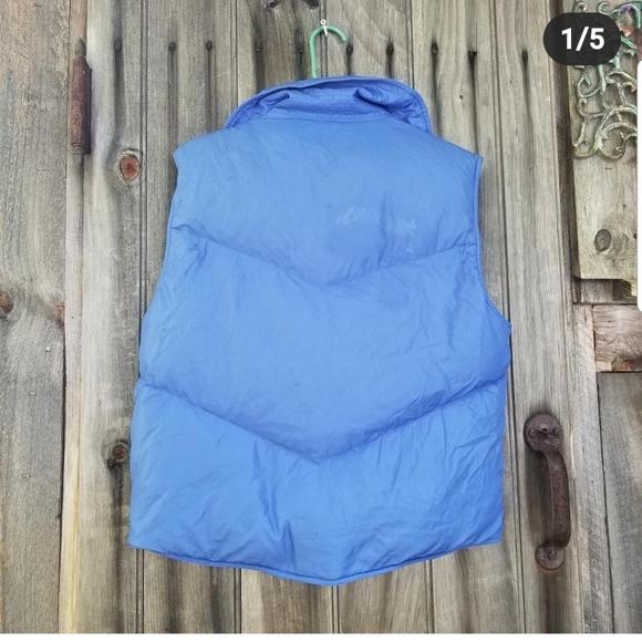 Vintage  Winter Down-Filled Puffer Vest JCP PENNEY snaps Medium OLD SCHOOL SKI - Picture 3 of 5